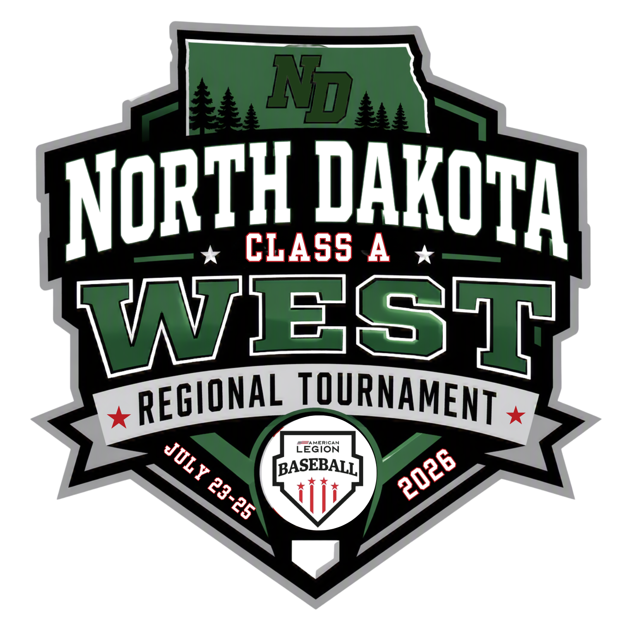 2026 North Dakota Class A West Regional Tournament Logo
